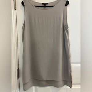 Eileen Fisher Women's Grey Top 100% silk